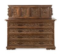 An Italian Baroque Walnut Console Cabinet