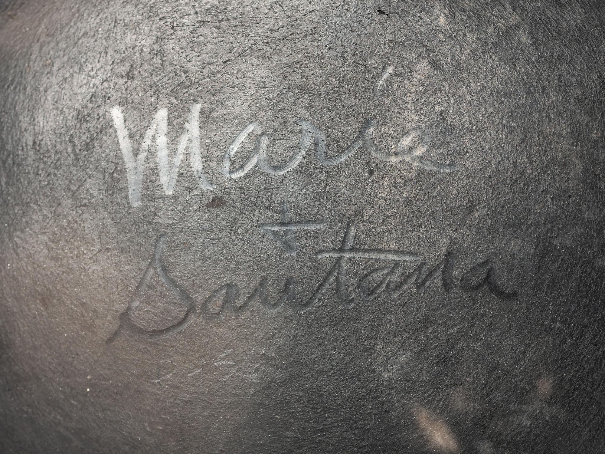 Blackware Pottery Plate with Gunmetal Finish, 1943-1954