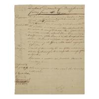 [Americana] [Ingersoll, Jared]. Manuscript document, purportedly in Jared Ingersoll's hand