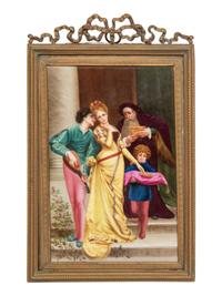 A Continental Painted Porcelain Plaque