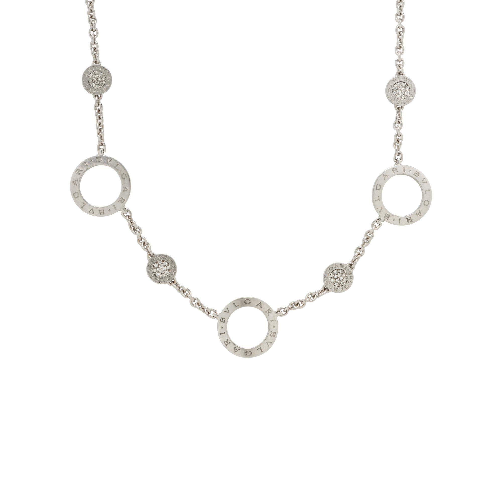Bulgari, 'Bulgari Bulgari' White Gold and Diamond Necklace