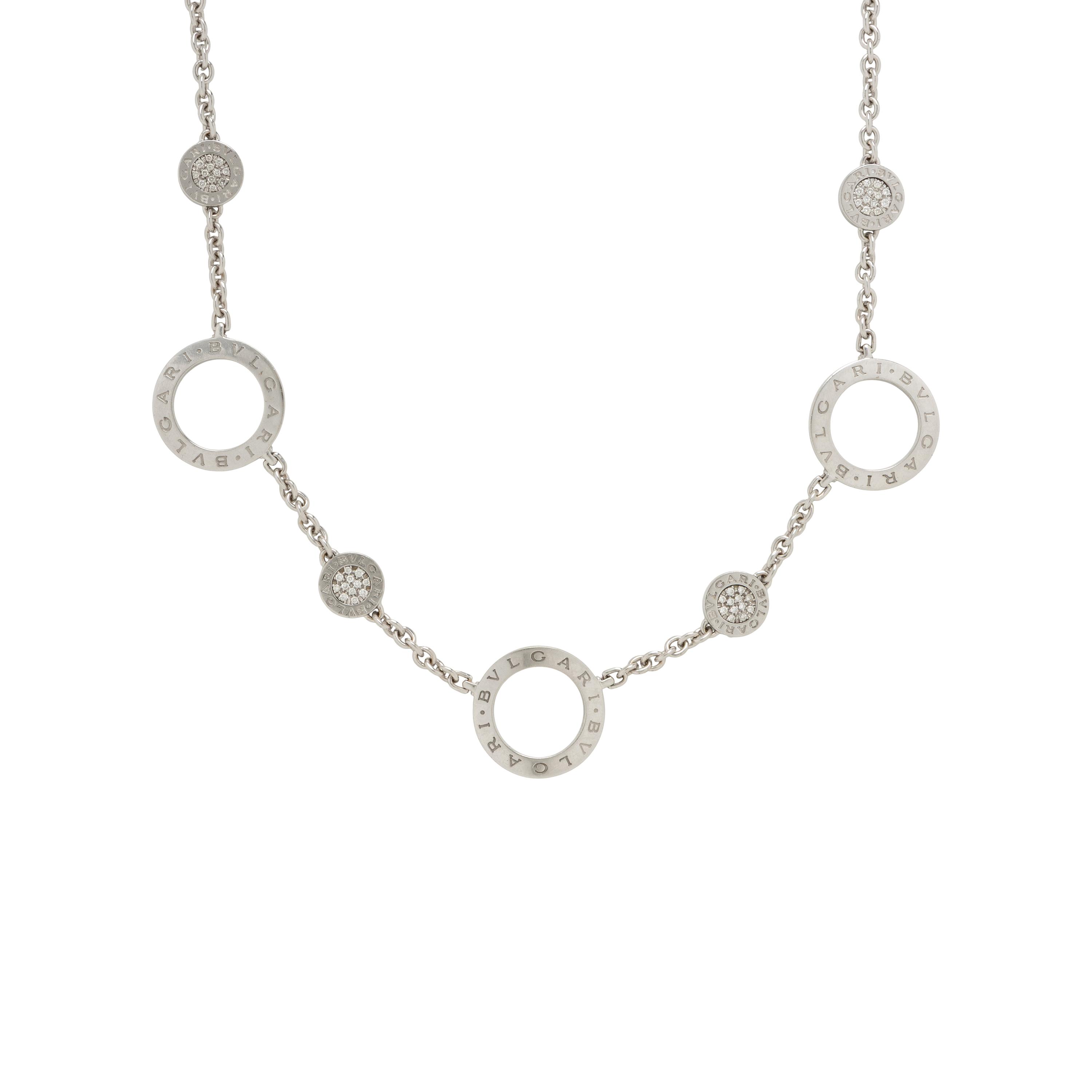 Bulgari, 'Bulgari Bulgari' White Gold and Diamond Necklace