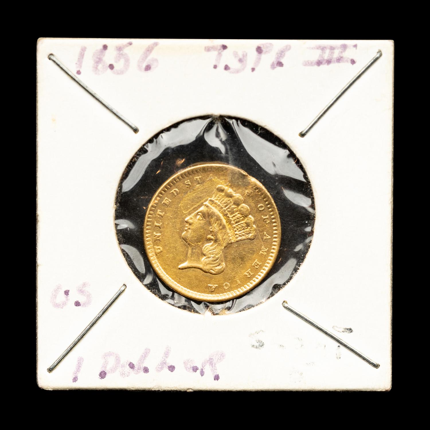 An 1856 Indian Princess: Type III $1 Gold Coin