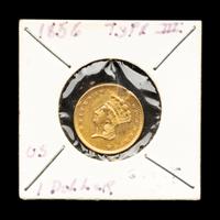 An 1856 Indian Princess: Type III $1 Gold Coin