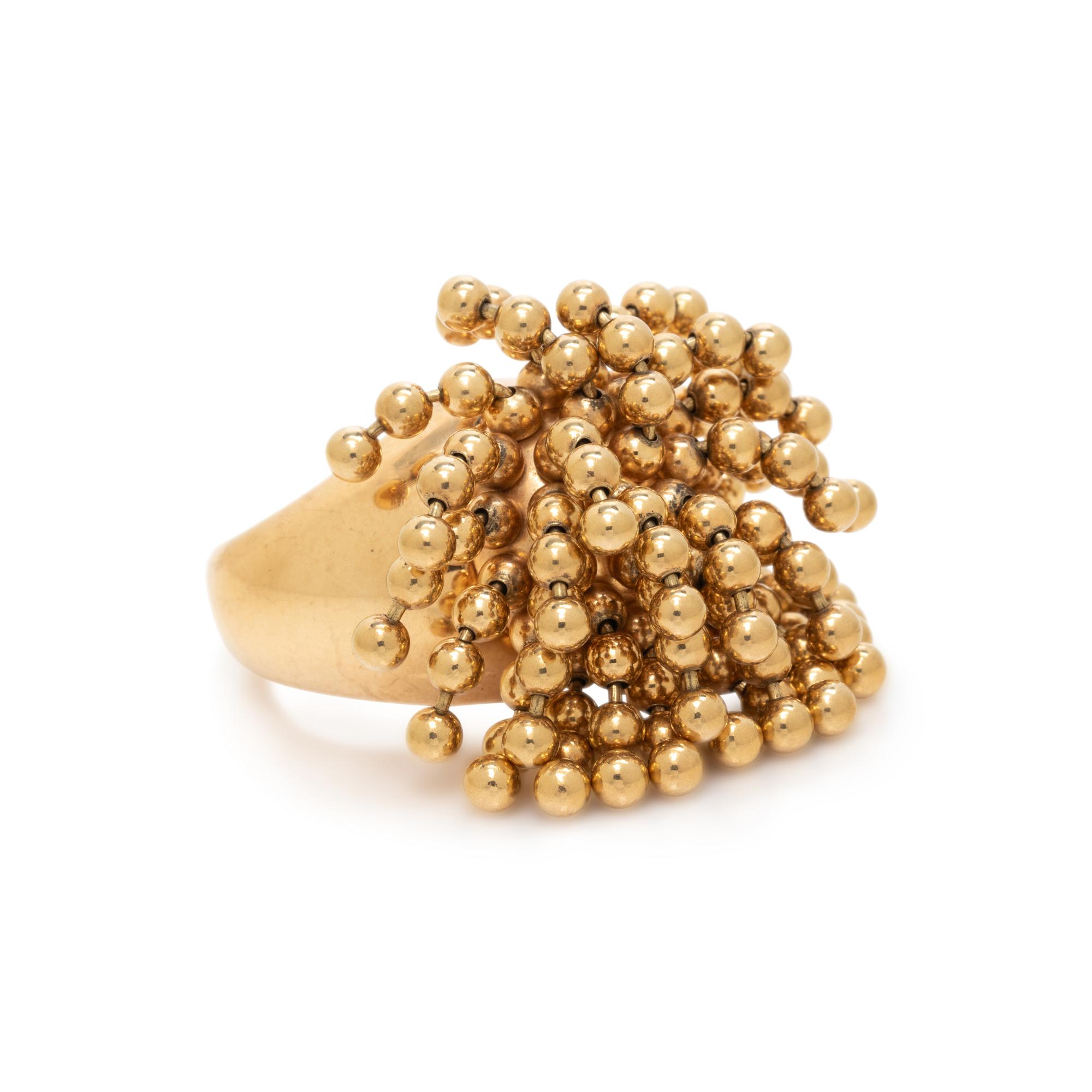 CARTIER, YELLOW GOLD 'NOUVELLE VAGUE' RING