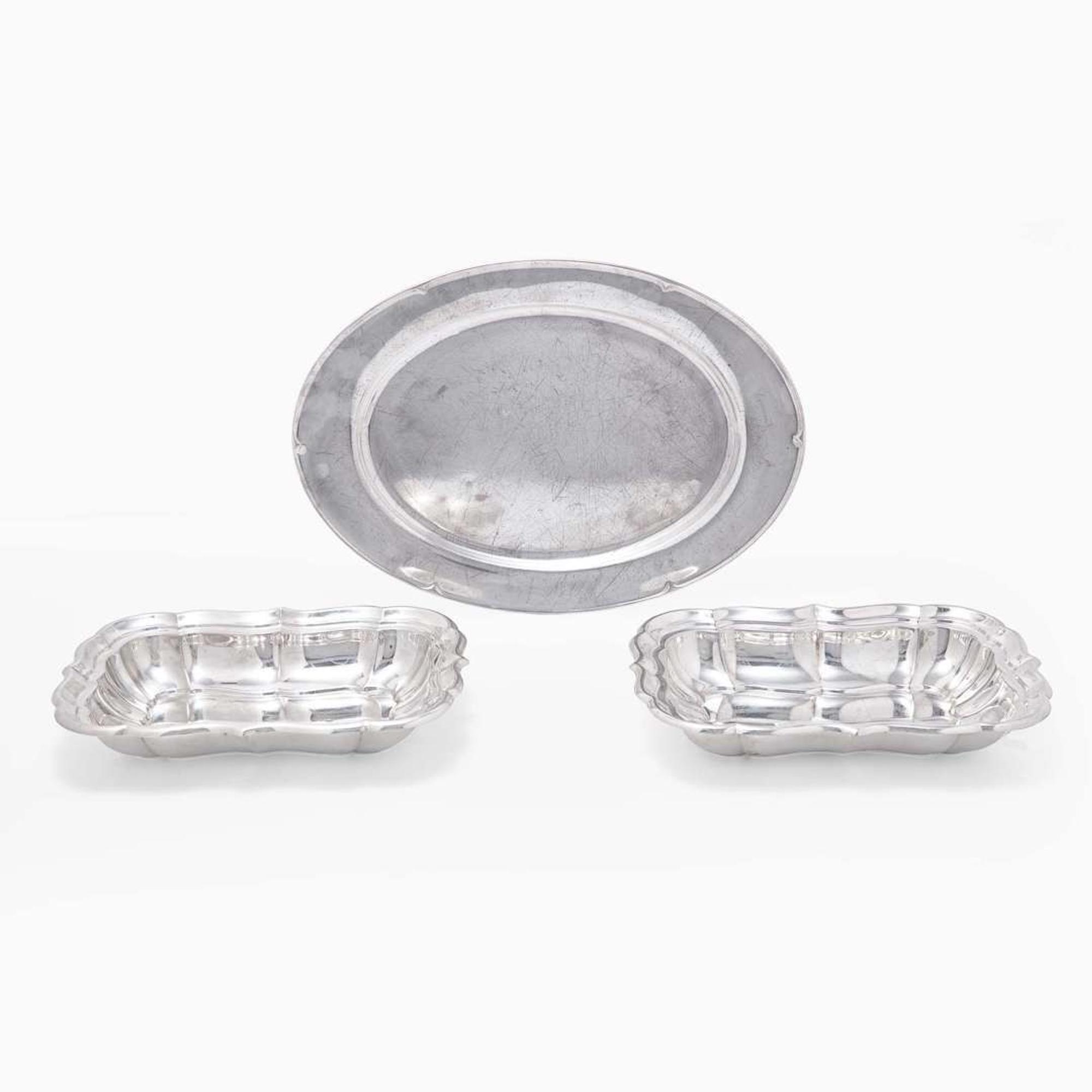 A Group of American Sterling Silver Serving Dishes 20th century