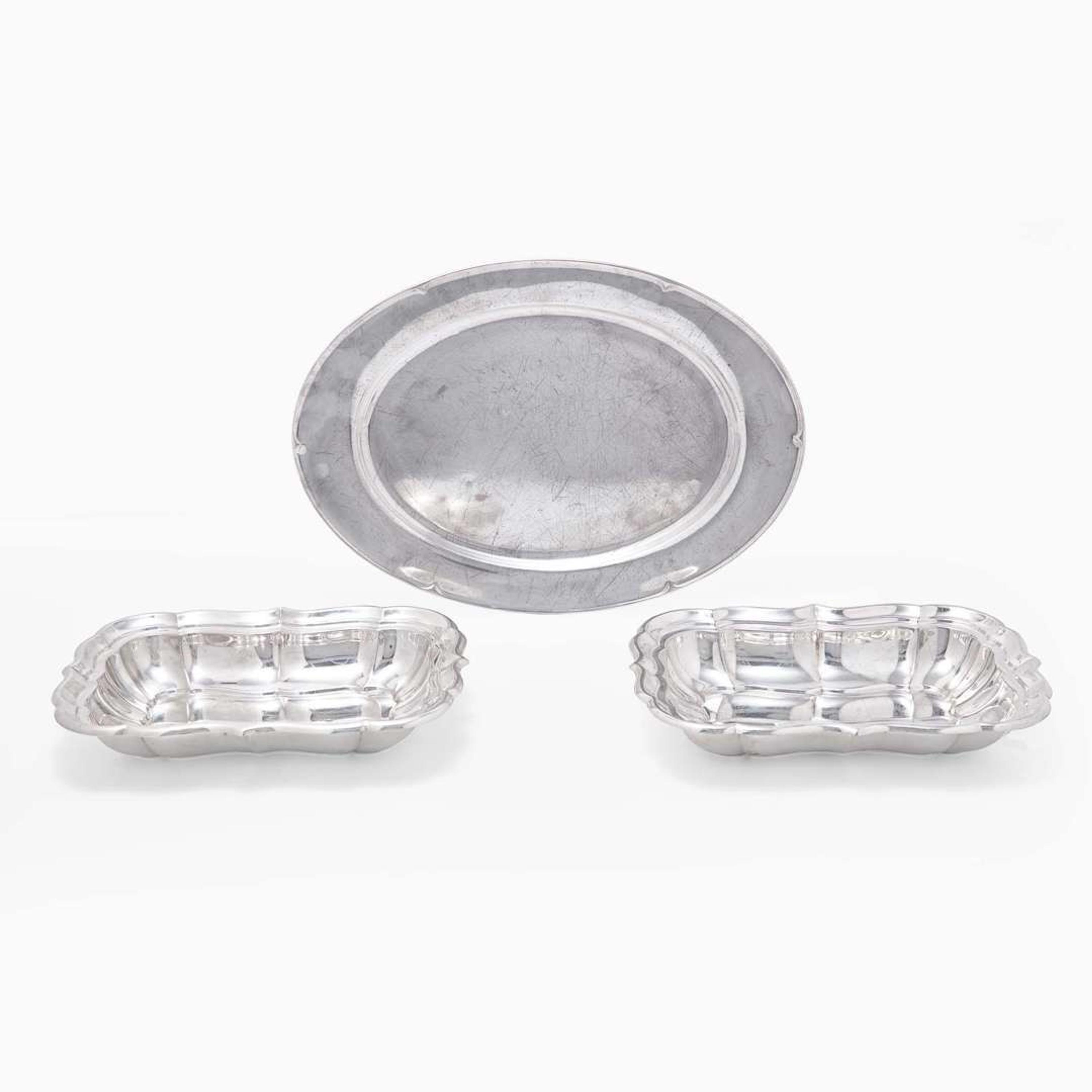 A Group of American Sterling Silver Serving Dishes 20th century