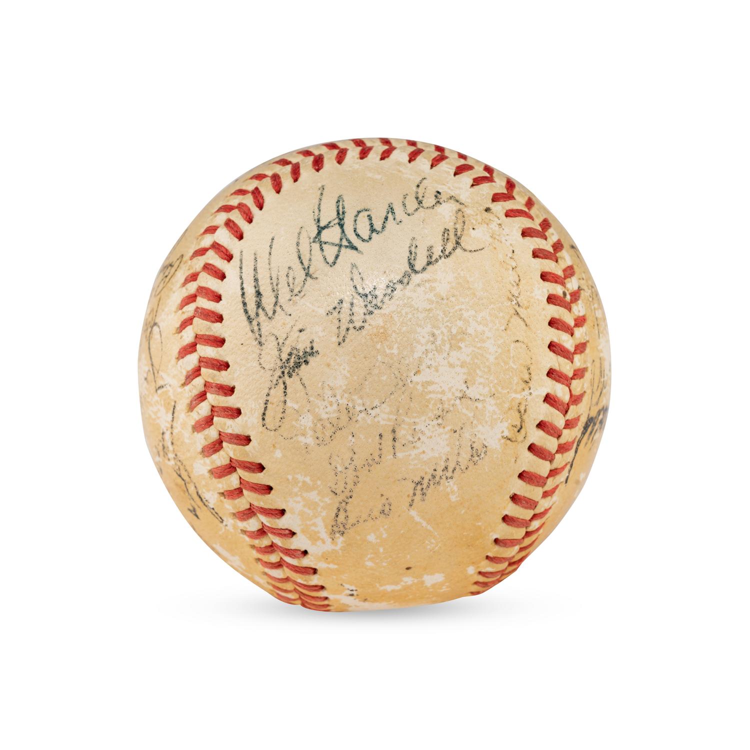A 1947 Cleveland Indians Team Signed Autograph Baseball