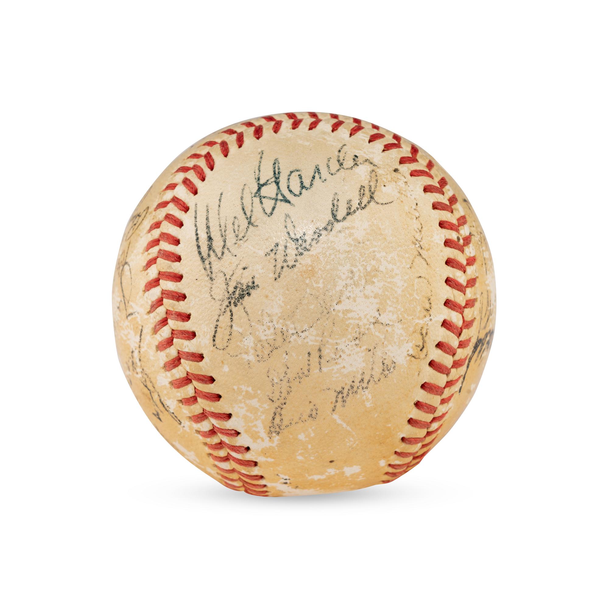 A 1947 Cleveland Indians Team Signed Autograph Baseball
