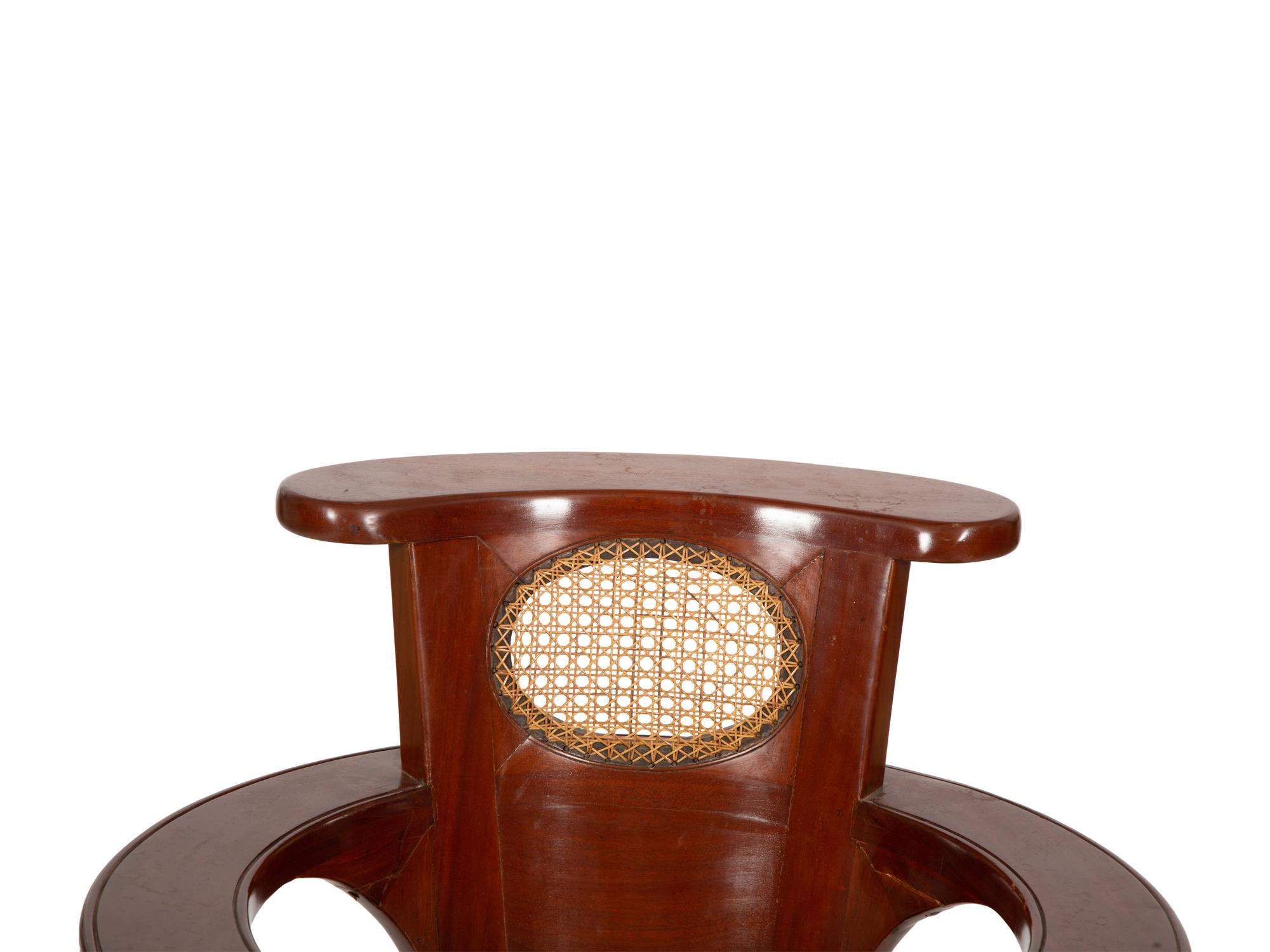 A French Mahogany Fauteuil de Bureau