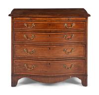 A George III Satinwood and Ebony-Inlaid Mahogany Bachelor's Chest