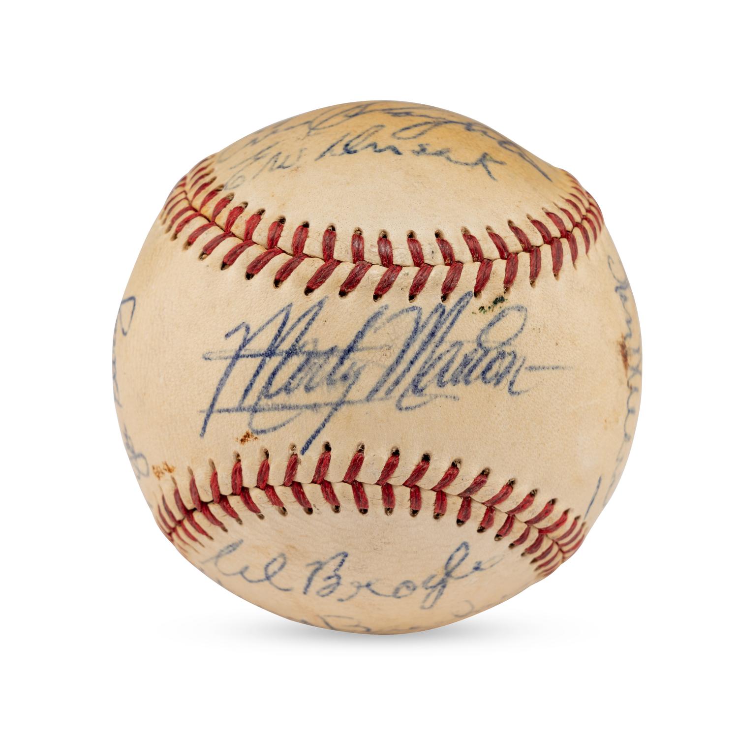 A 1950 St. Louis Cardinals Team Signed Autograph Baseball Featuring Stan Musial (Beckett Authentication Services Letter of Authenticity)
