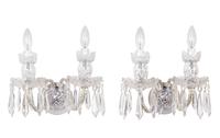 A Pair of Waterford Cut-Glass Sconces — 20TH CENTURY