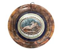 A 19th Century Continental Portrait Miniature Diameter 4 1/2 inches.