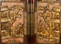A Chinese Hardwood and Parcel Gilt Cabinet — 19TH CENTURY
