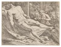 The Body of Christ Mourned by Angels (after Pietro Testa)