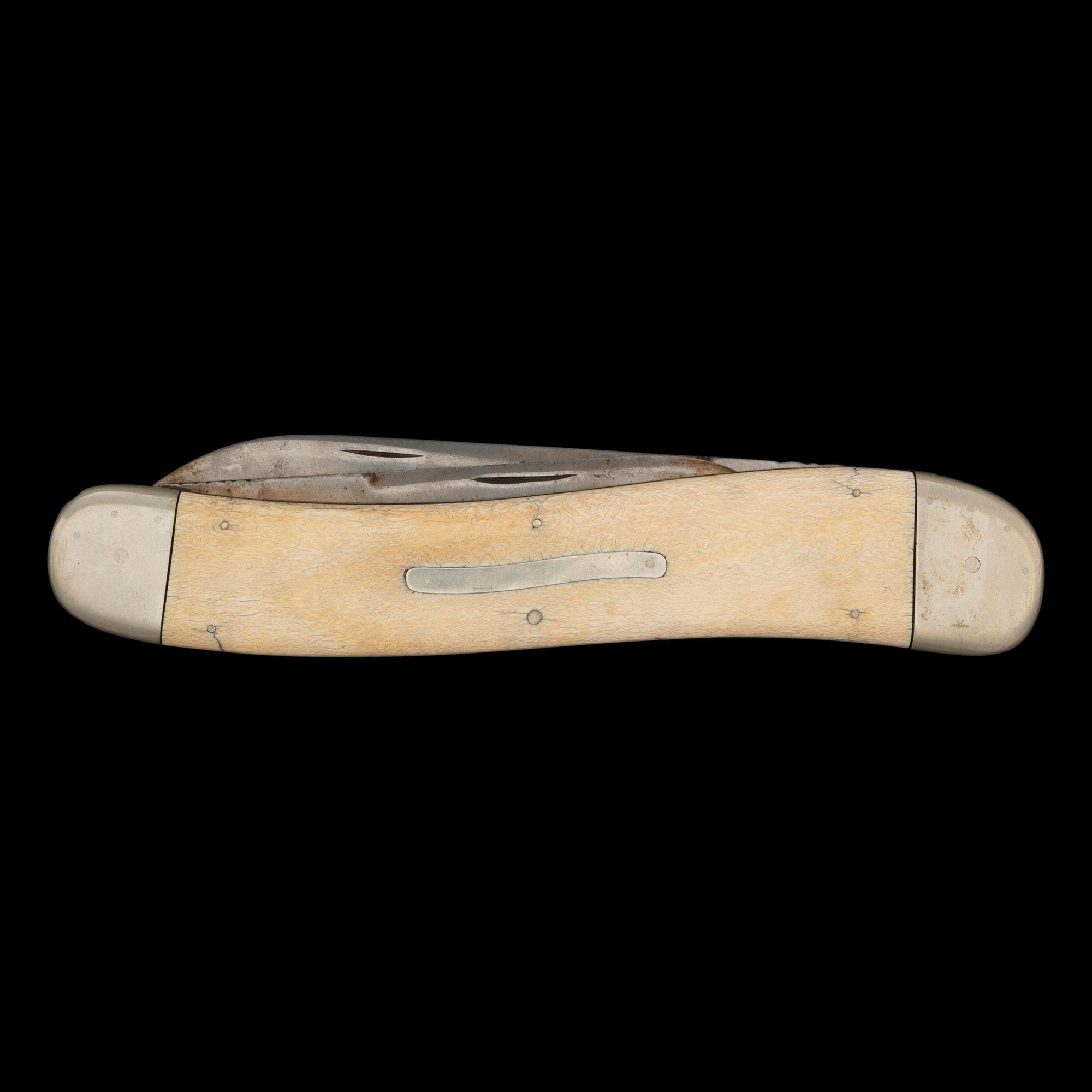 Massive Coquanoc Works Three-Bladed Folding Knife Possibly made for the 1876 Centennial Exposition in Philadelphia