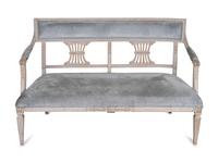 A Swedish Neoclassical Style Painted Settee — EARLY 20TH CENTURY