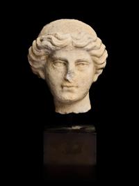A Roman Marble Head of a Goddess