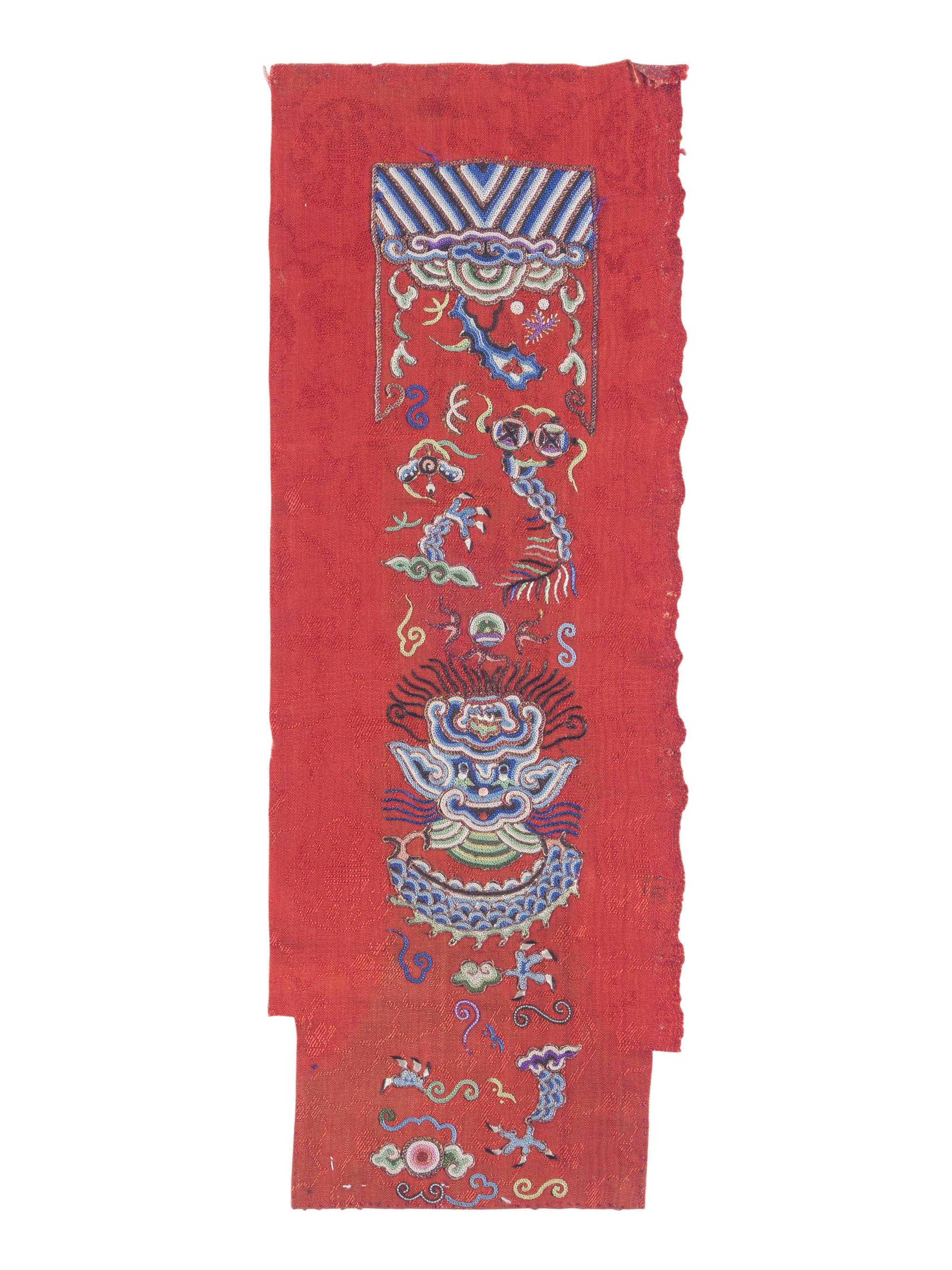 A Group of 11 Chinese Embroidered Silk Articles