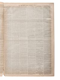 A group of 7 newspapers containing reports of John Brown and Harper's Ferry.