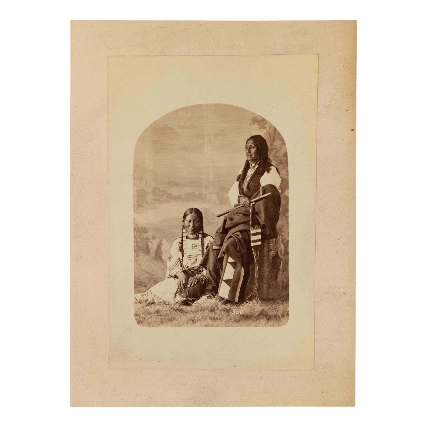 Gardner, Alexander (1821-1882). Photograph of Brulé Sioux Chief Spotted Tail and Wife.