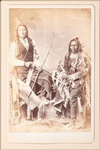 CHOATE, John N. (1848-1902), photographer. Cabinet card featuring Cheyenne Chiefs Man-on-the-Cloud and Mad Wolf. Carlisle, PA, ca 1880.