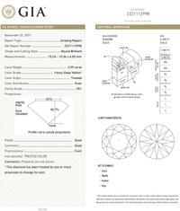 TREATED FANCY DEEP YELLOW DIAMOND RING