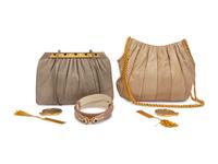 Three Judith Leiber Items: One Belt, Two Bags, 1980s