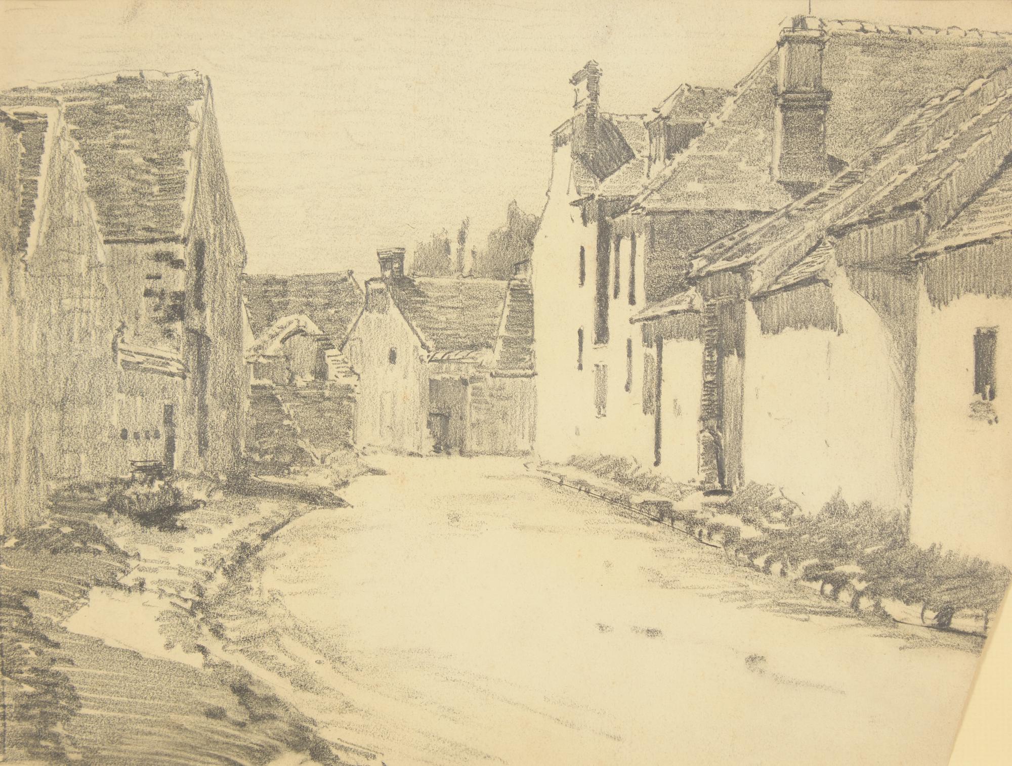 Two Works: French Village Scenes (2)