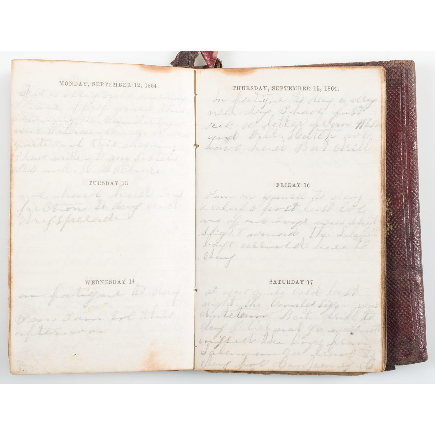 1864 Civil War Diary of Eli Rockwell, 13th New York Heavy Artillery