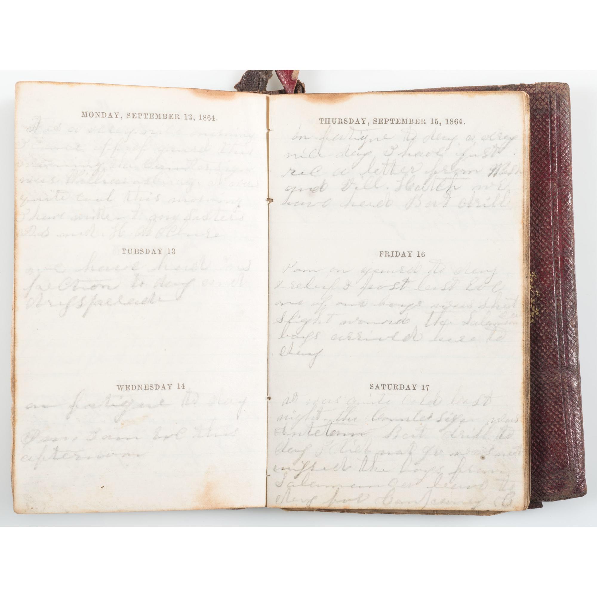 1864 Civil War Diary of Eli Rockwell, 13th New York Heavy Artillery