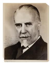 BEECHAM, Thomas, Sir (1879-1961). Black and white photographic portrait signed and inscribed (“To my friend John Broconlee? With every good wish Thomas Beecham May 30, 1944”).