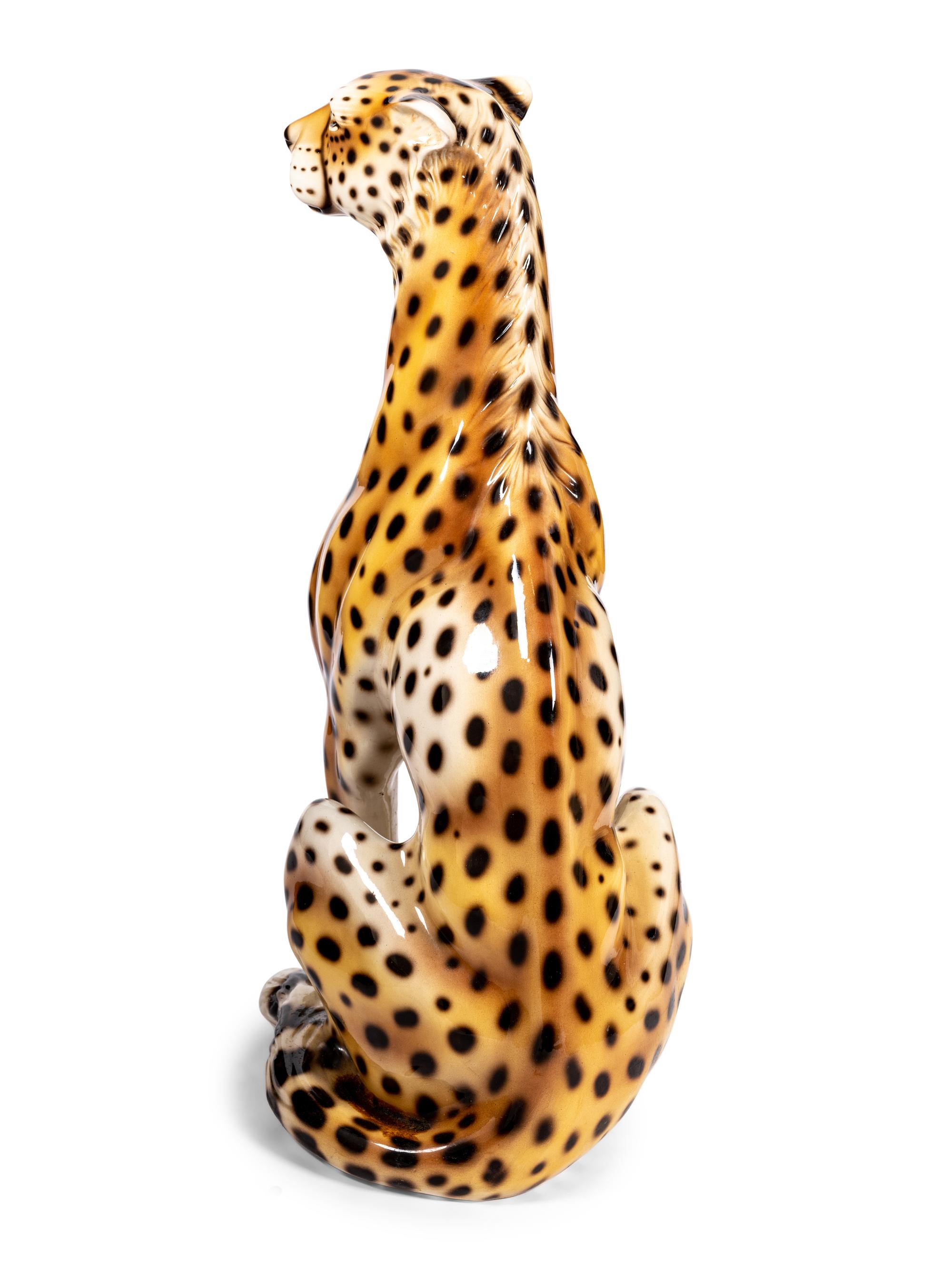 An Italian Ceramic Cheetah