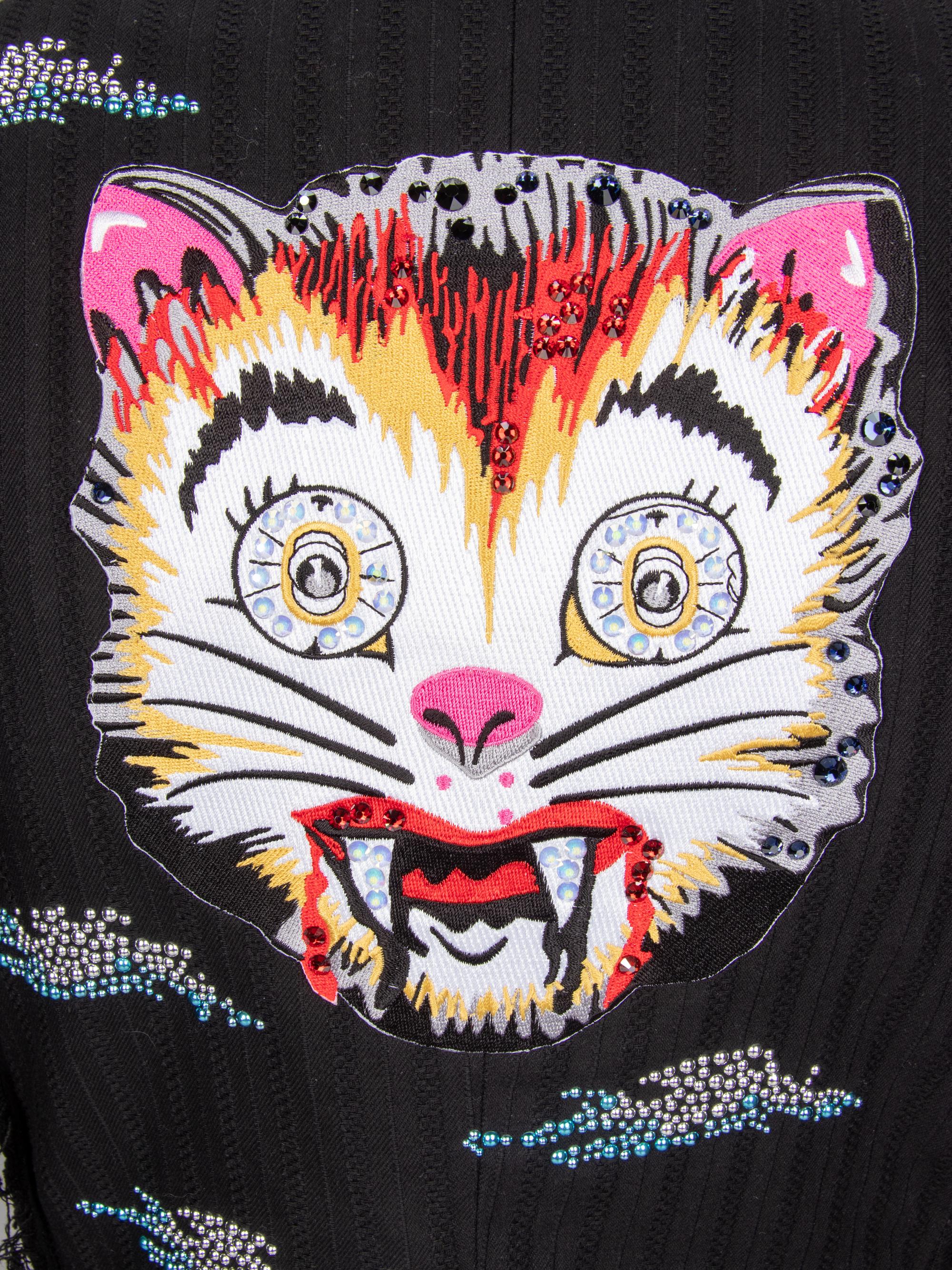 LIBERTINE, EMBELLISHED DISTRESSED SKULL BLAZER