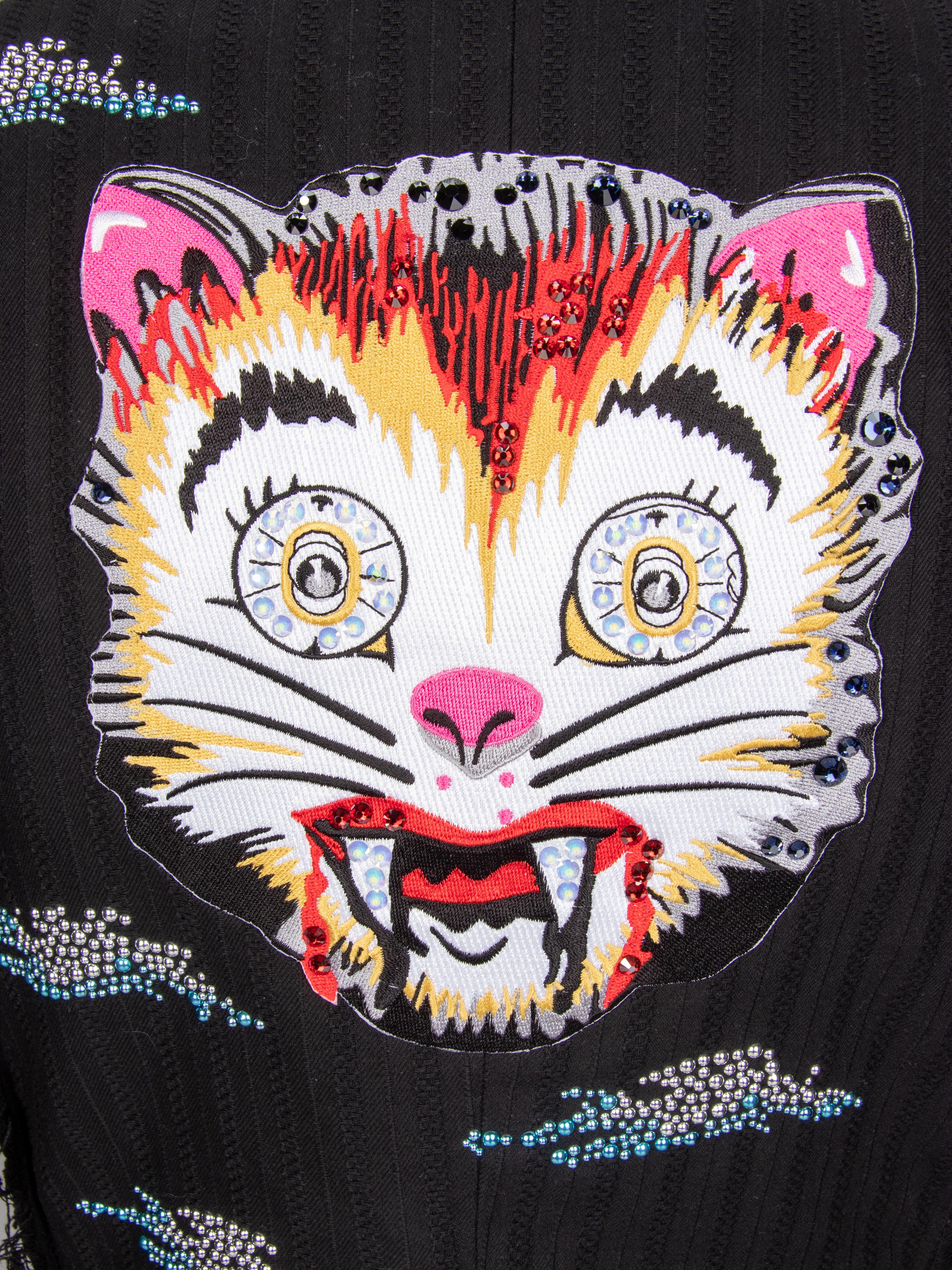 LIBERTINE, EMBELLISHED DISTRESSED SKULL BLAZER