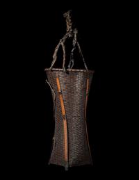 A Large Japanese Ikebana Bamboo Basket