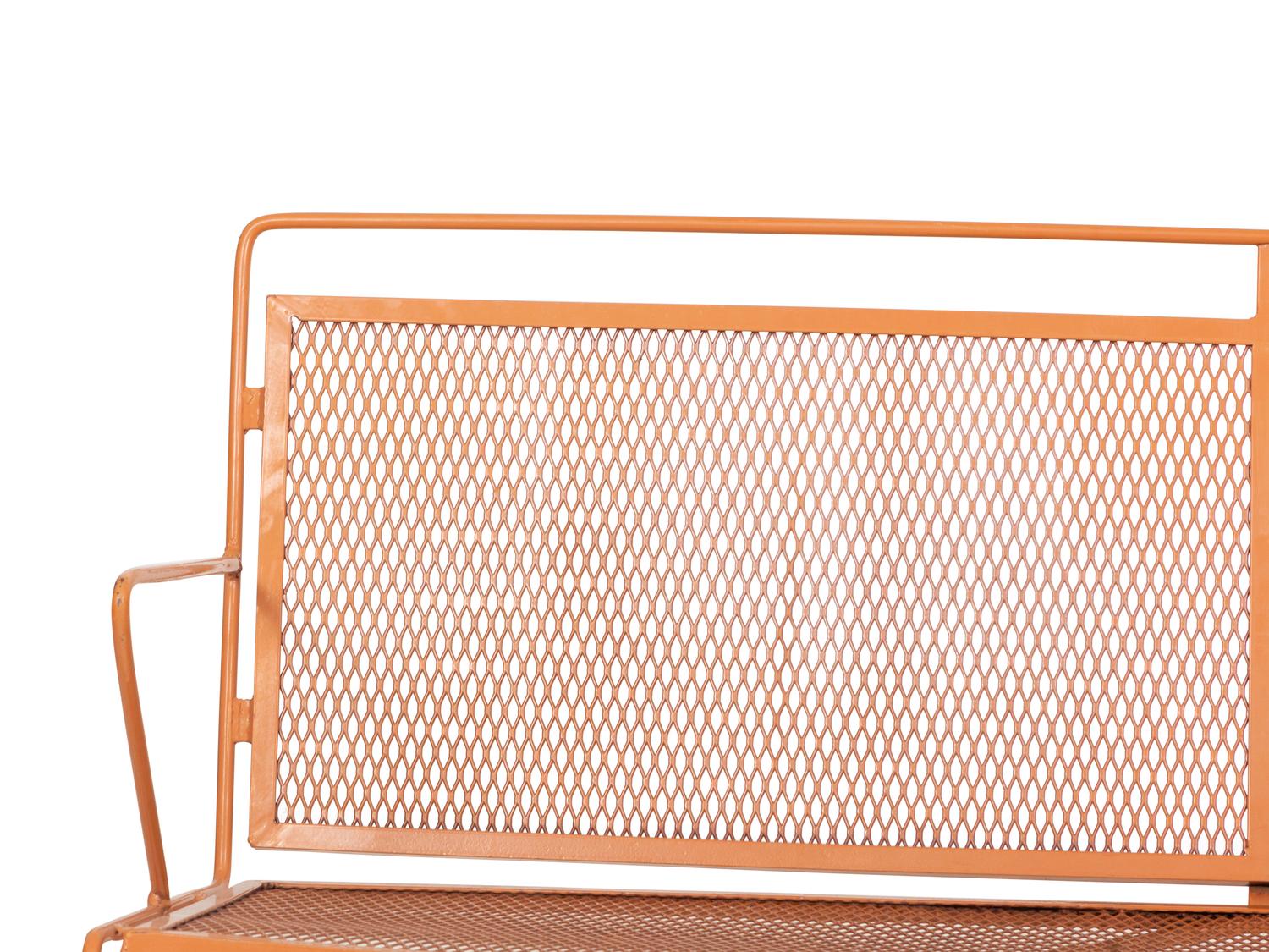 A Modernist Painted Steel Garden Bench