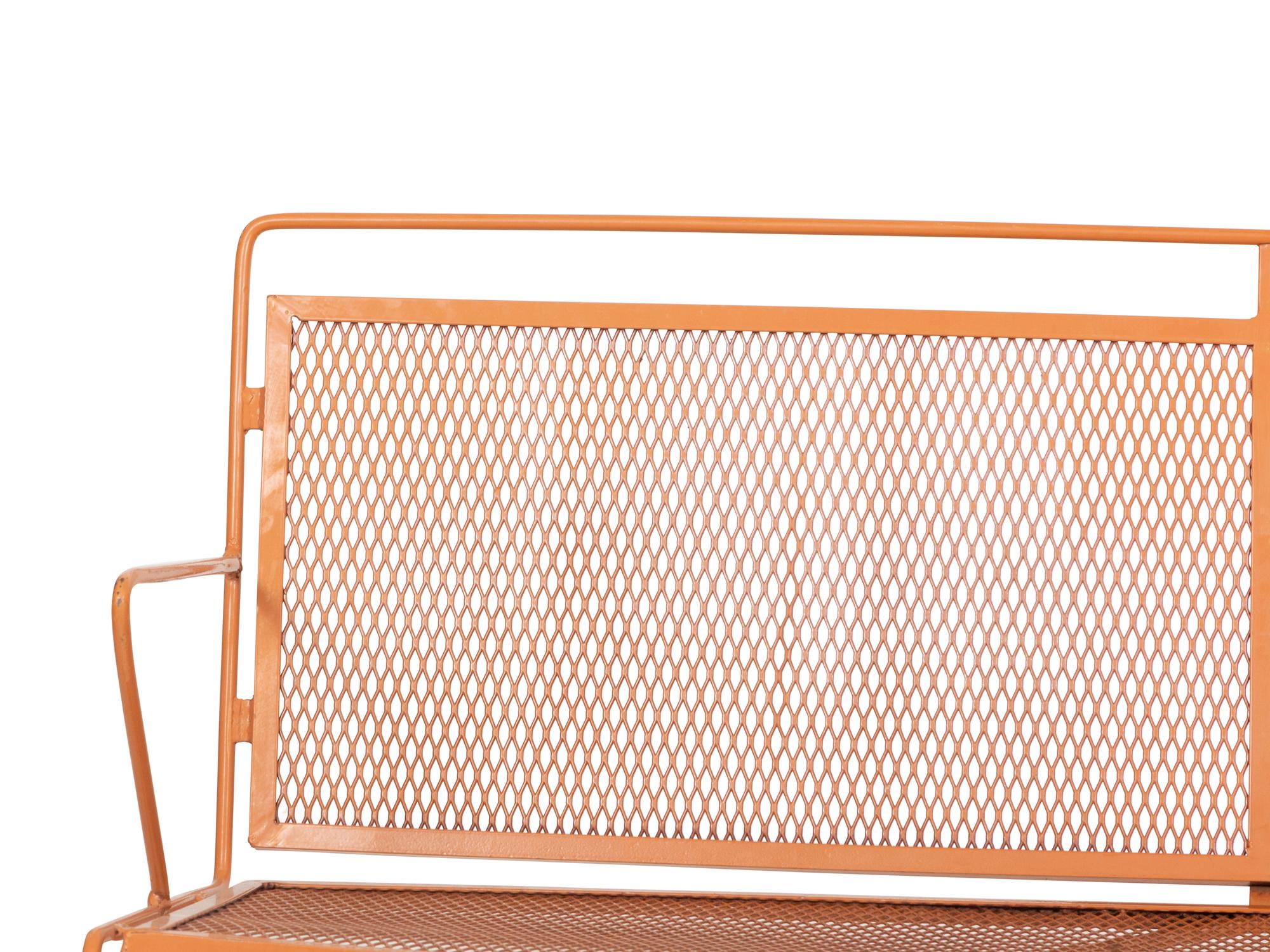 A Modernist Painted Steel Garden Bench