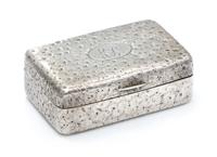 A George III Silver Vinaigrette, William Edwards, London, 1804, the case worked with floral decoration throughout, the lid centered by