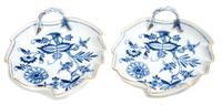 A Pair of Meissen Porcelain Plates Length 7 1/2 inches. — CIRCA 1930