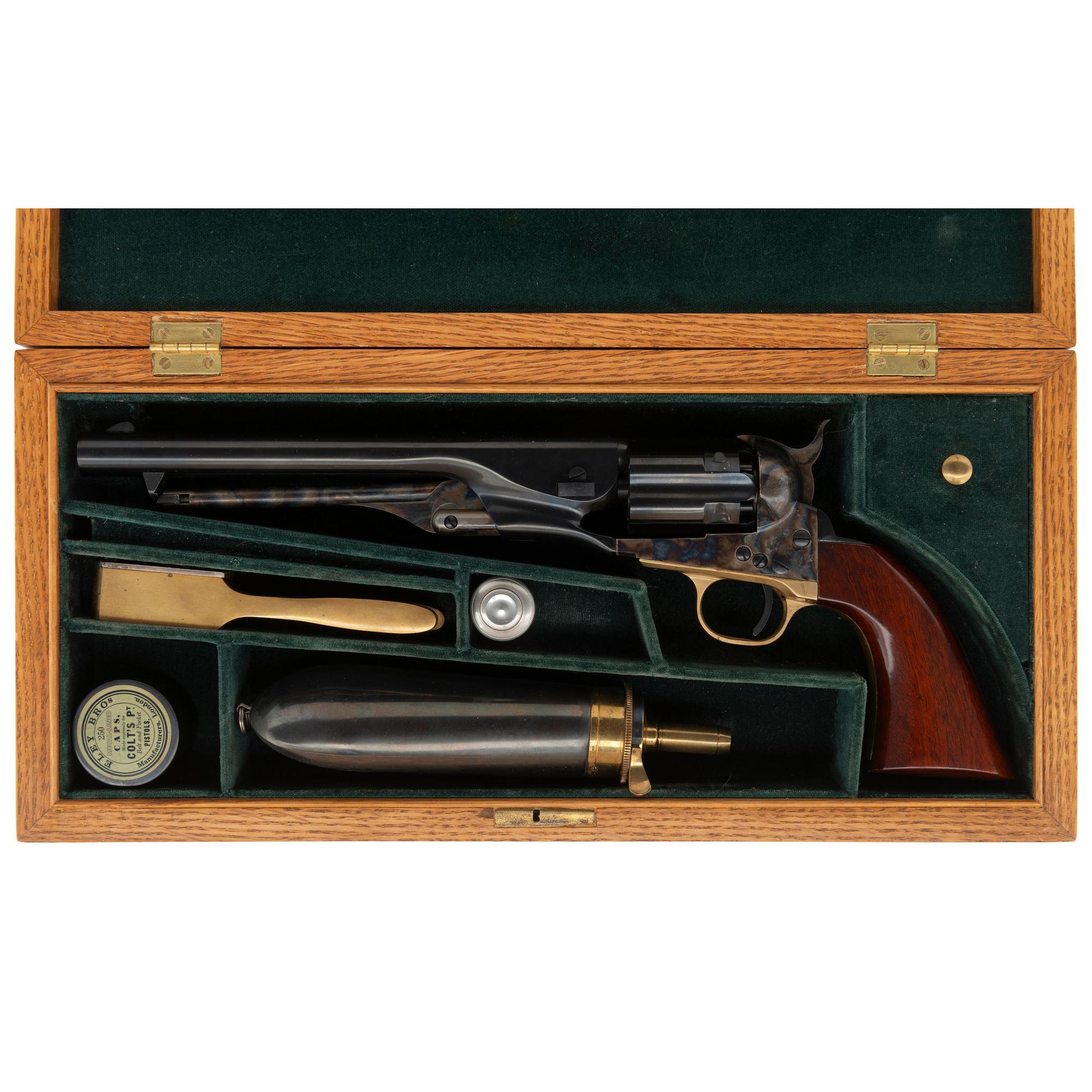 Cased Uberti Reproduction Colt Model 1860 Army Revolver with Accessories