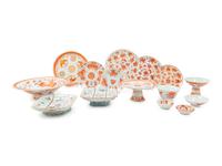 A Group of Chinese Iron-Red Decorated Porcelain Articles