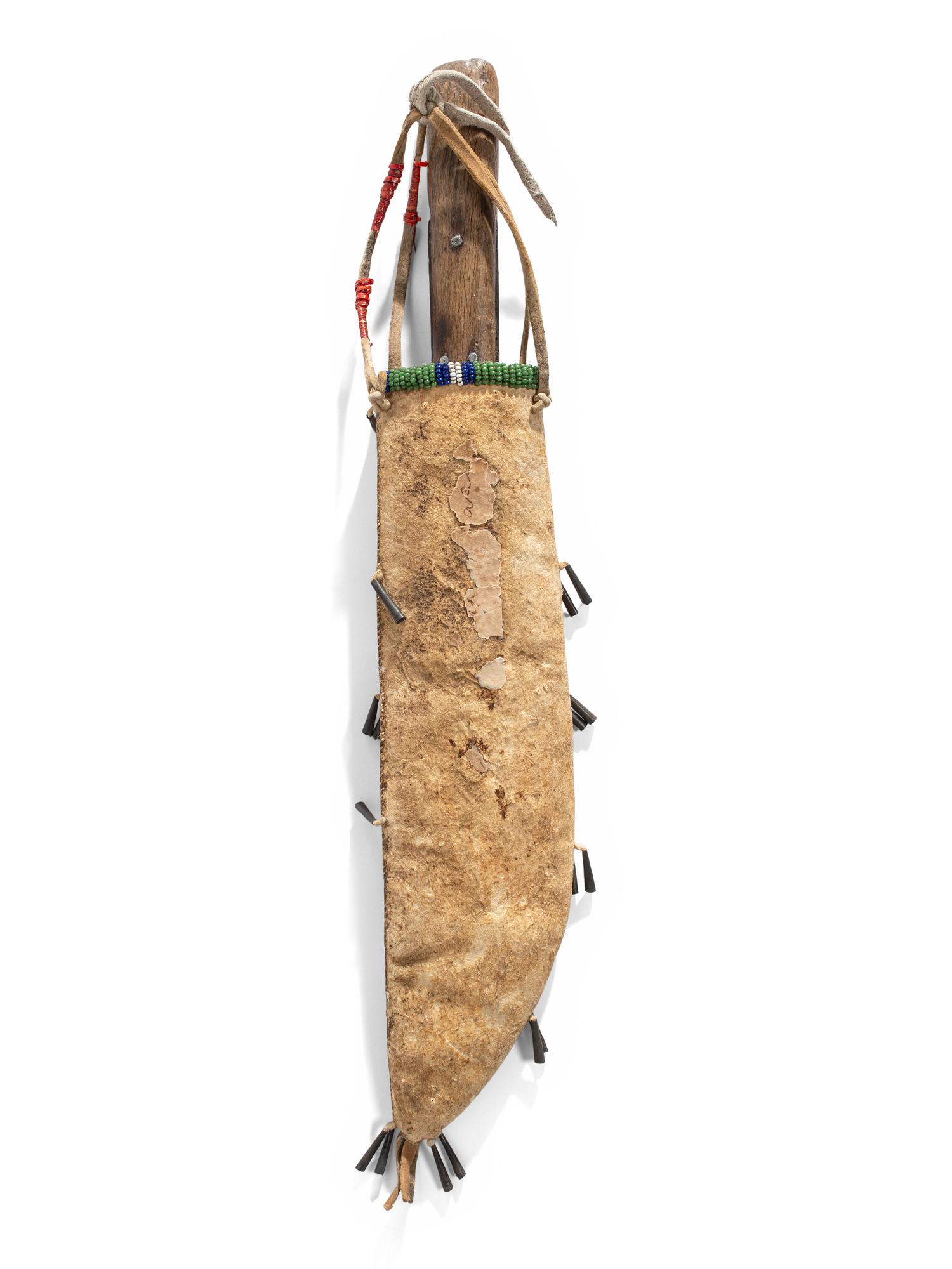 Sioux Quilled Hide Knife Sheath, with Knife