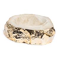 A Contemporary Parcel-Gilt Rock Crystal Bowl