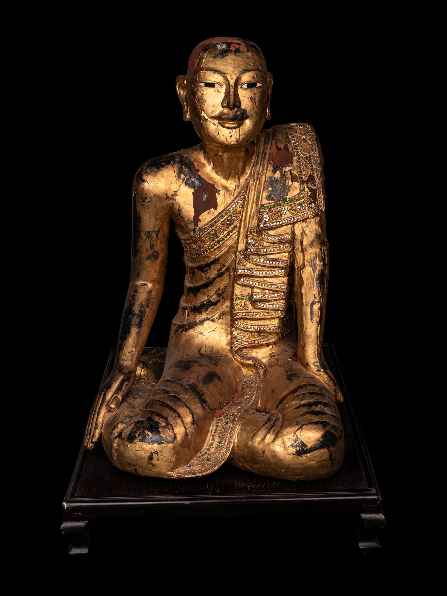 A Pair of Buddhist Monks in Adoration