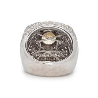 YELLOW SAPPHIRE AND DIAMOND RING