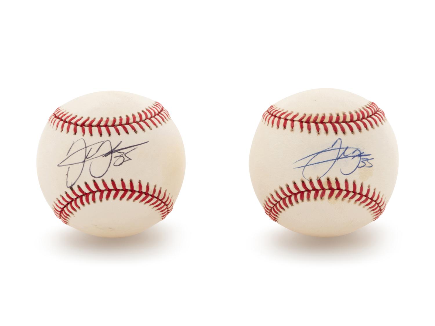 A Group of Three Frank Thomas Signed Items,