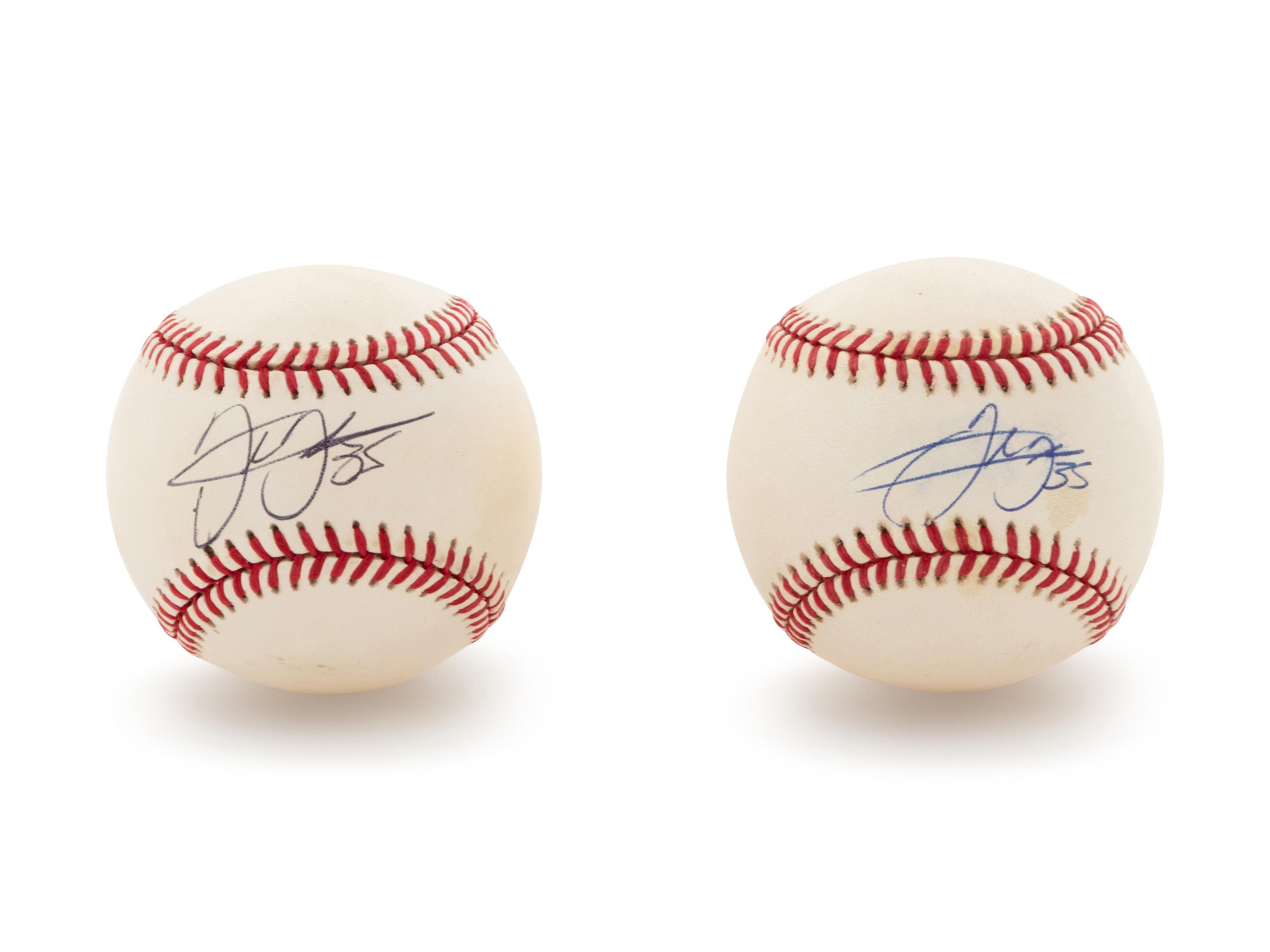 A Group of Three Frank Thomas Signed Items,
