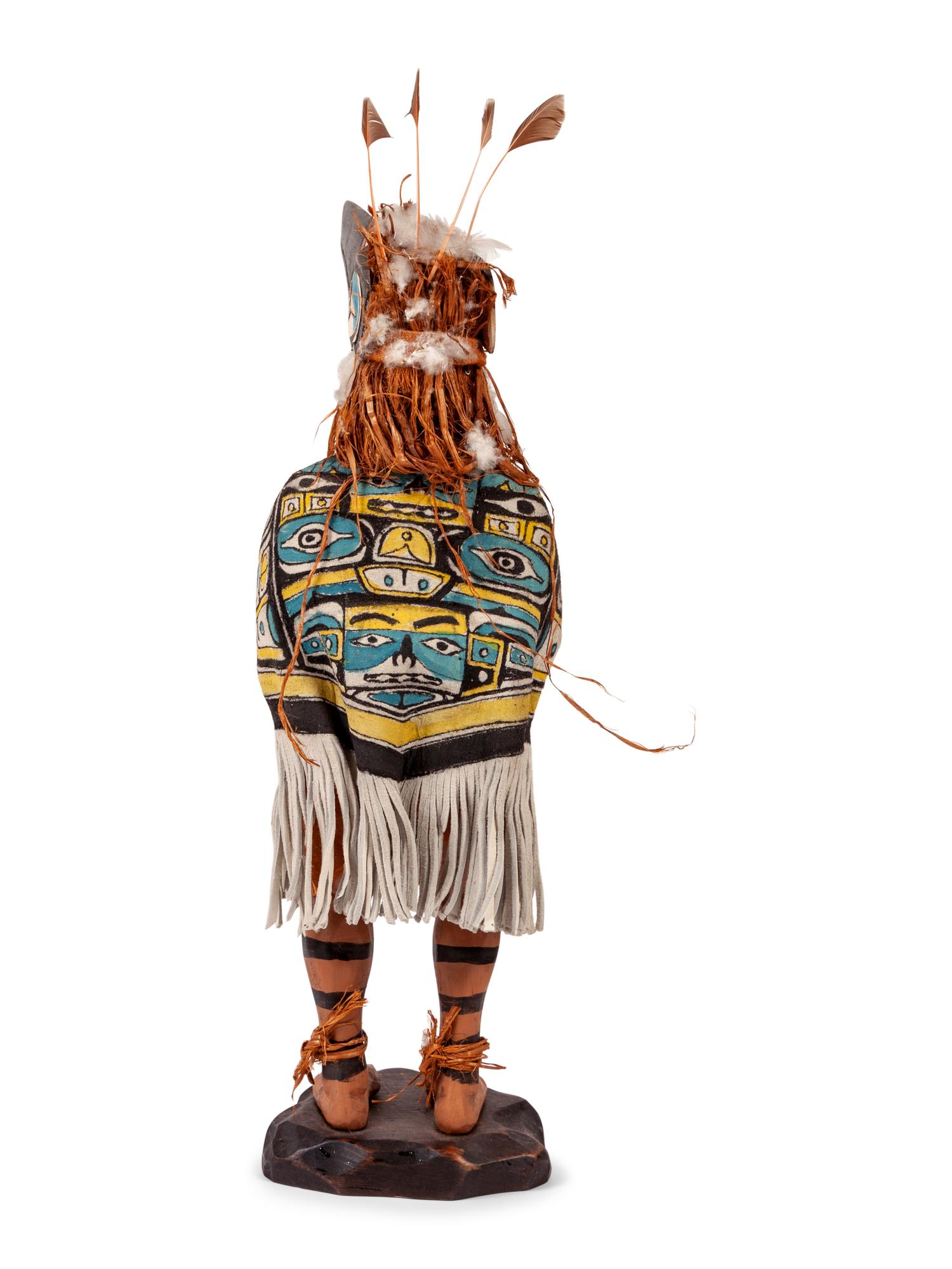 Carved Marionette of a Chief and Sculpture of a Shaman